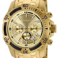 Invicta Men's 24860 Pro Diver Quartz Chronograph Gold Dial Watch