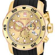 Invicta Men's 17884 Pro Diver Quartz Multifunction Gold Dial Watch