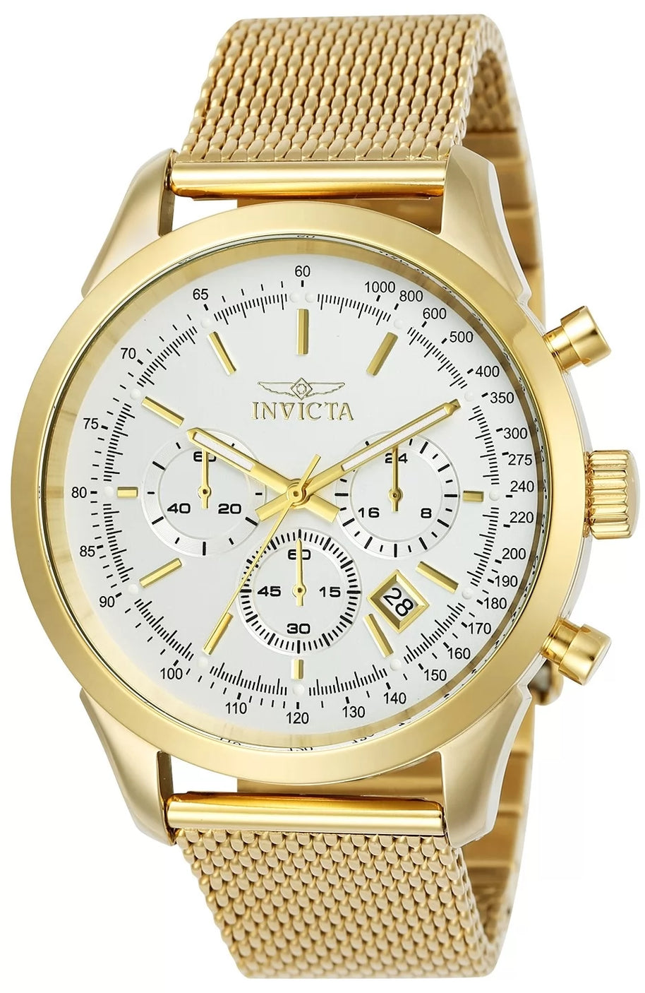 Invicta Men's 25225 Speedway Quartz Chronograph Silver Dial Watch