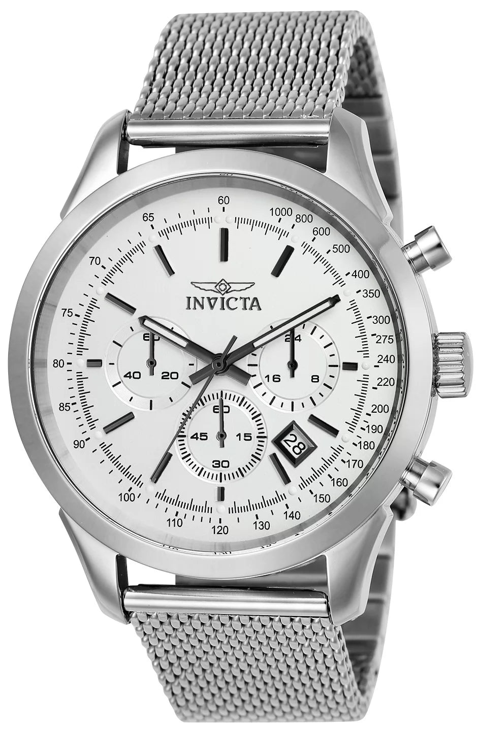 Invicta Men's 25222 Speedway Quartz Chronograph Silver Dial  Watch