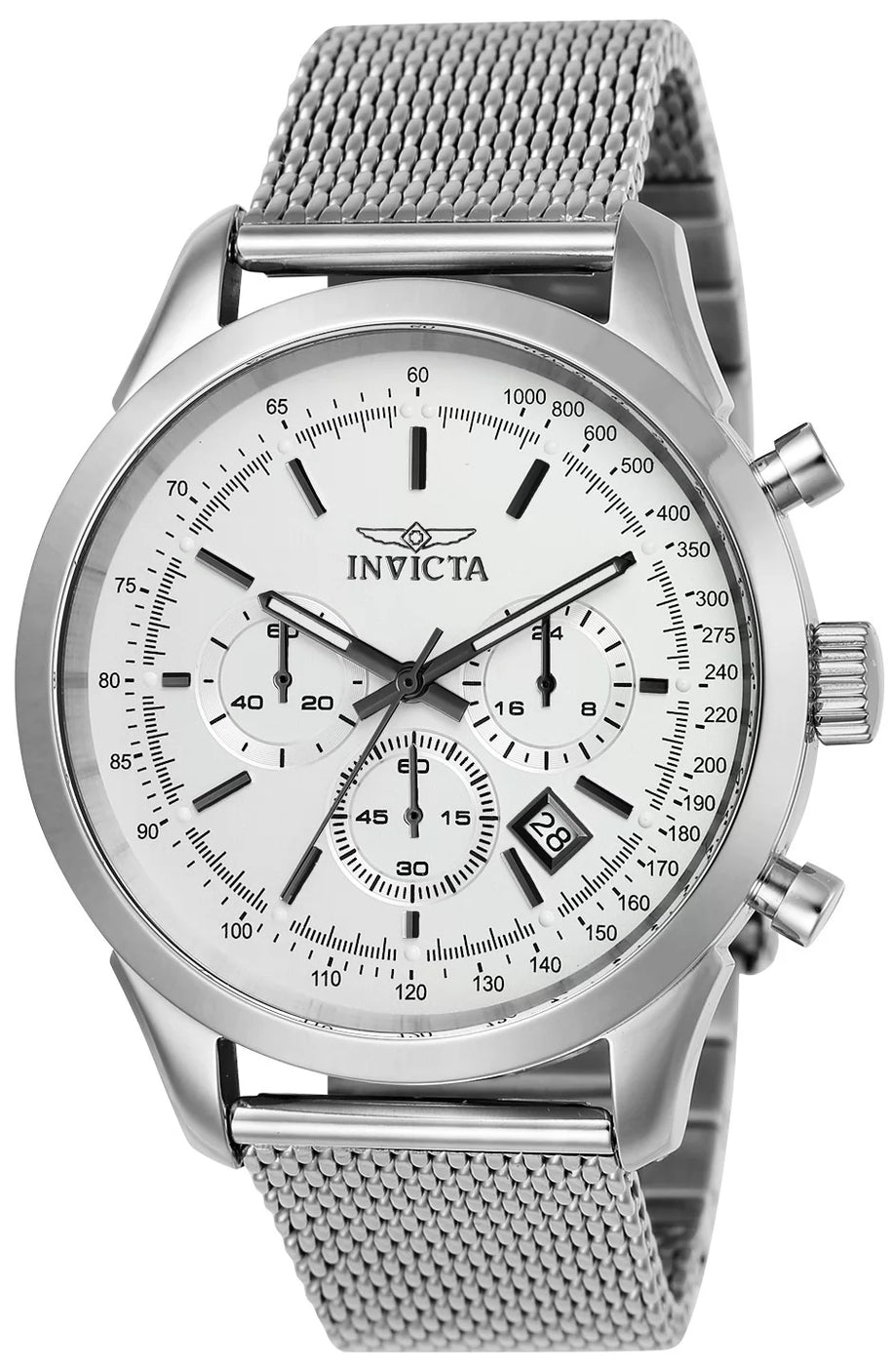 Invicta Men's 25222 Speedway Quartz Chronograph Silver Dial  Watch