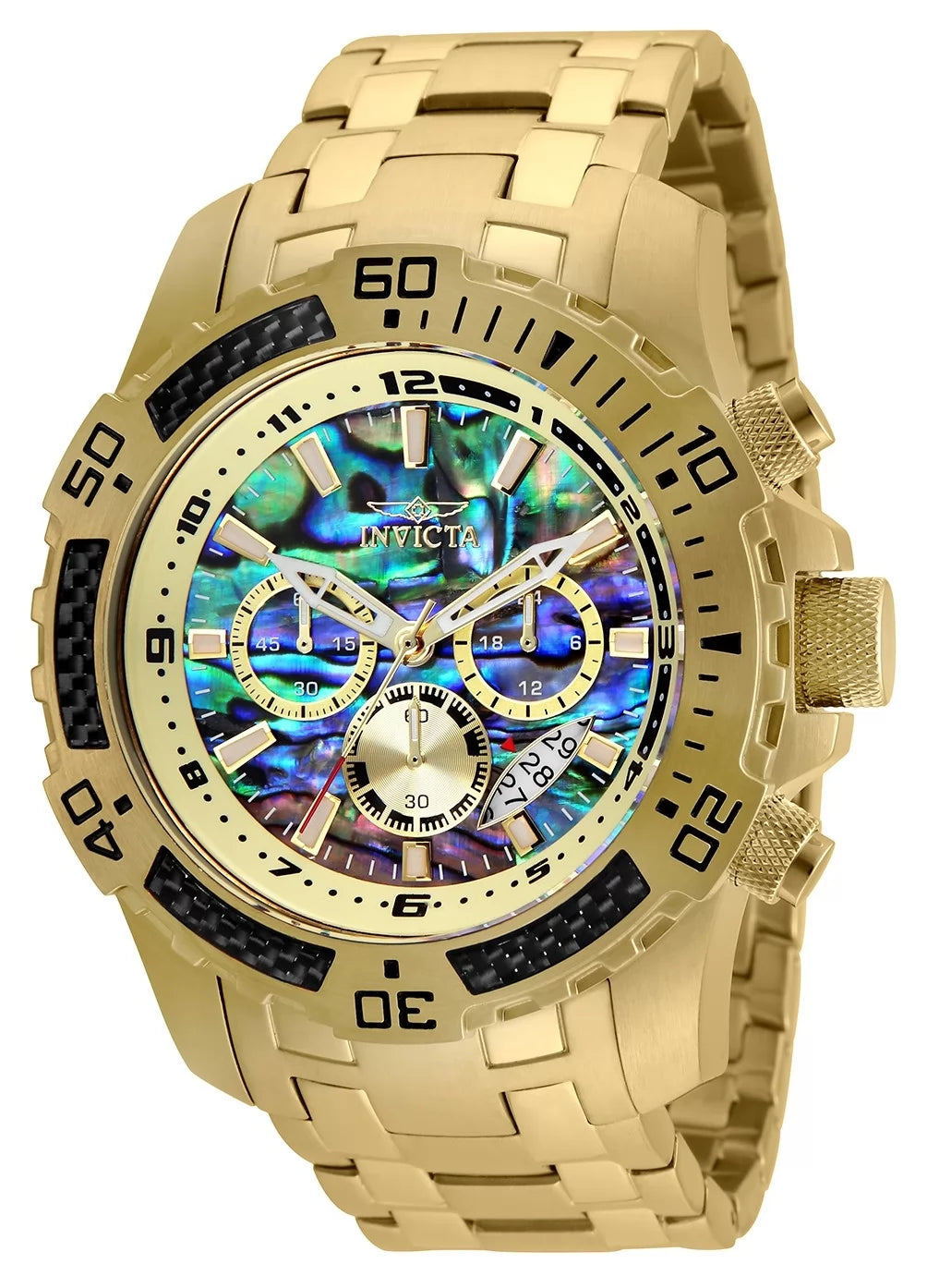 Invicta Men's 25094 Pro Diver Quartz Chronograph Iridescent Dial Watch