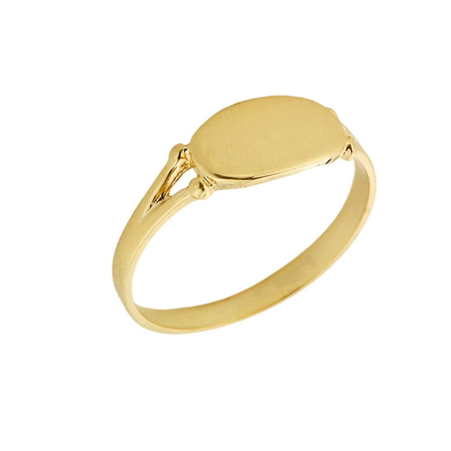 Gold Engravable Signet Ring (Available in Yellow/White Gold)