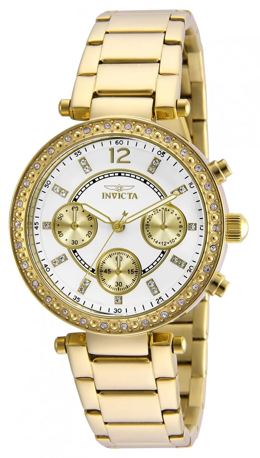 Invicta Women's 21387 Angel Quartz Chronograph Silver Dial Watch