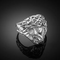 .925 Sterling Silver Cut Out Cross Band Ring