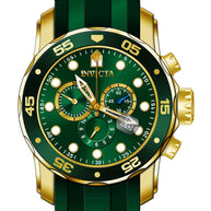Invicta Men's 18196 Pro Diver Quartz Chronograph Green Dial Watch