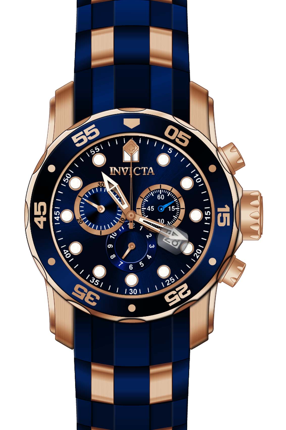 Invicta Men's 18197 Pro Diver Quartz Chronograph Blue Dial Watch