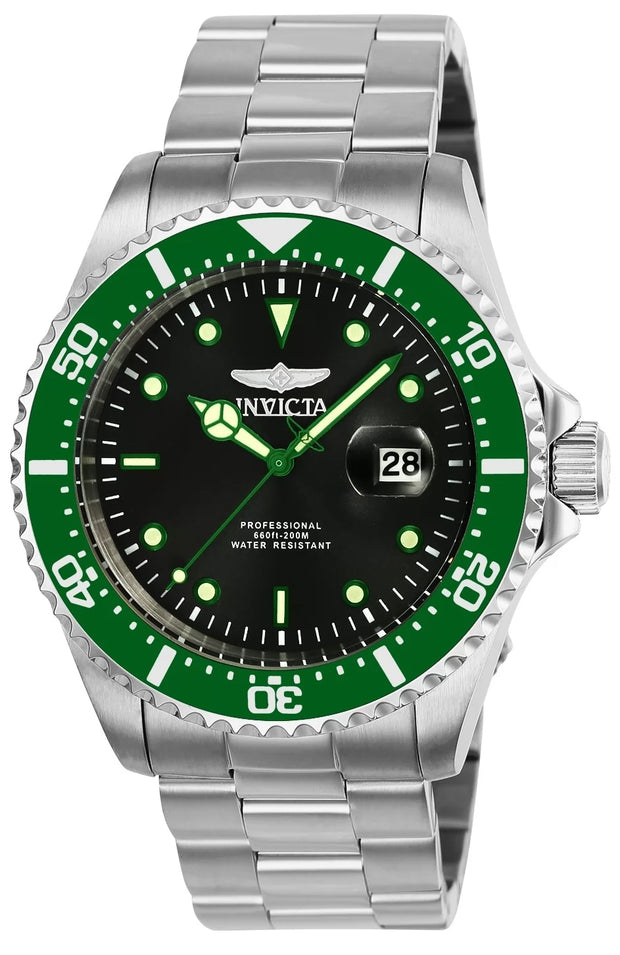 Invicta Men's 25714 Pro Diver Quartz 3 Hand Charcoal Dial Watch