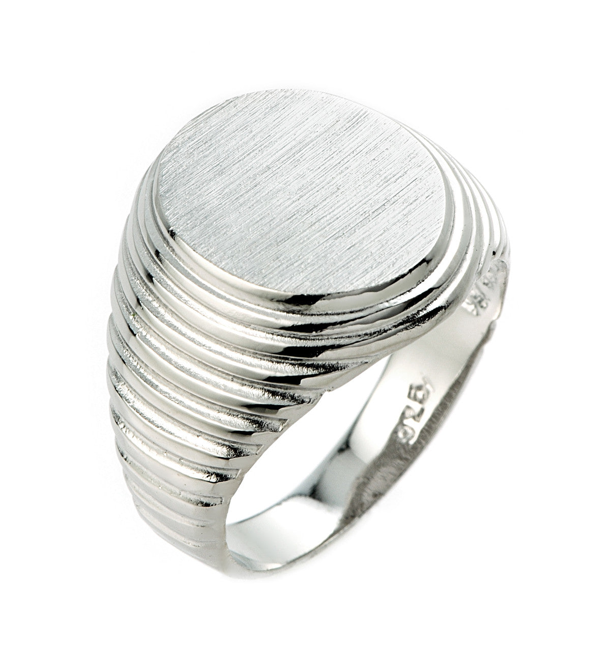 Sterling Silver Men's Engravable Signet Ring