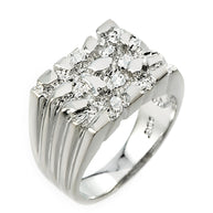 Sterling Silver Men's Nugget Ring