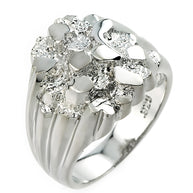 High Polished Sterling Silver Men's Nugget Ring