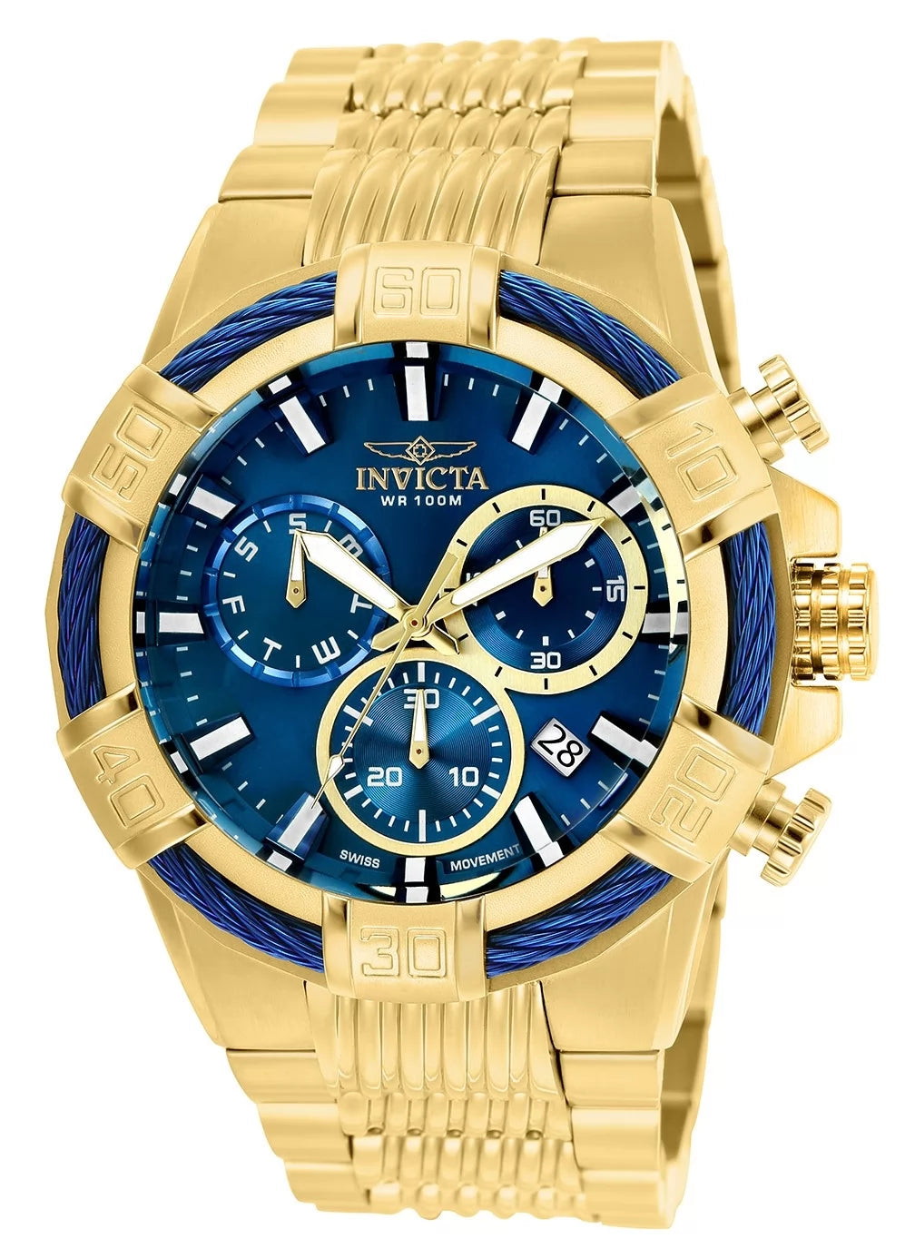 Invicta Men's 25866 Bolt Quartz Chronograph Blue Dial Watch