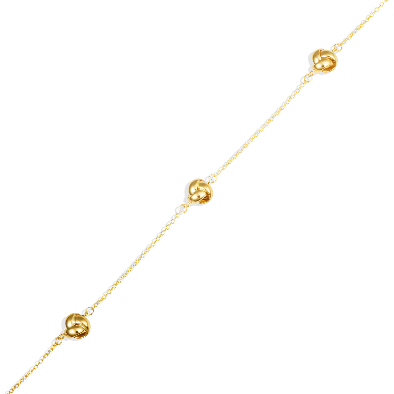 14K Yellow Gold Intertwined Love Knot Bracelet 7