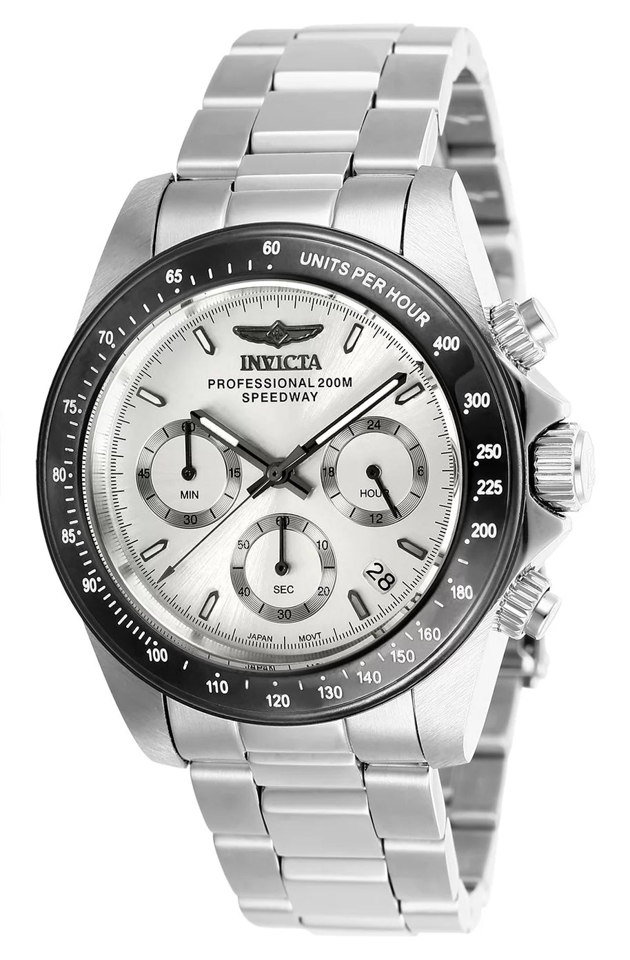 Invicta Men's 26111 Speedway Quartz Chronograph Silver Dial Watch