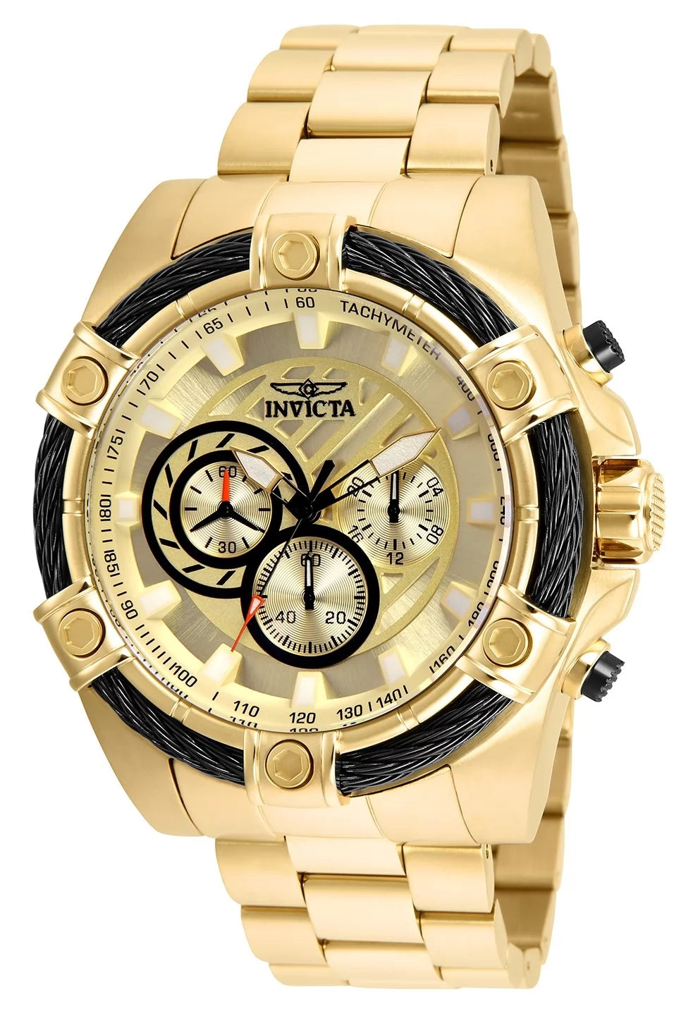 Invicta Men's 25515 Bolt Quartz Chronograph Gold Dial Watch