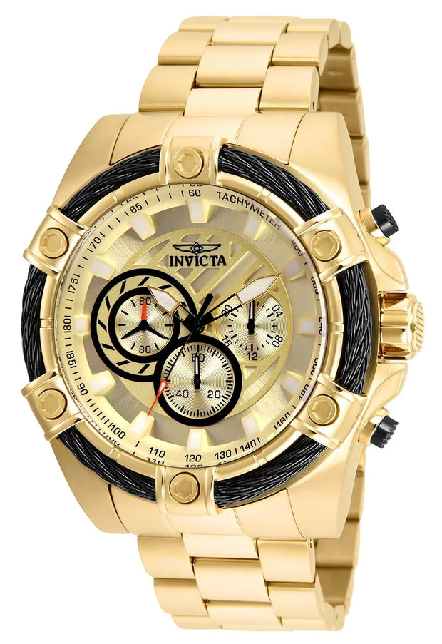 Invicta Men's 25515 Bolt Quartz Chronograph Gold Dial Watch