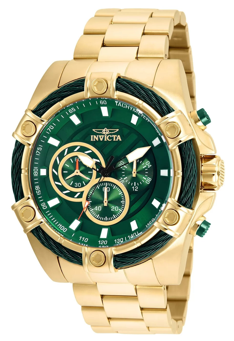 Invicta Men's 25517 Bolt Quartz Chronograph Green Dial Watch