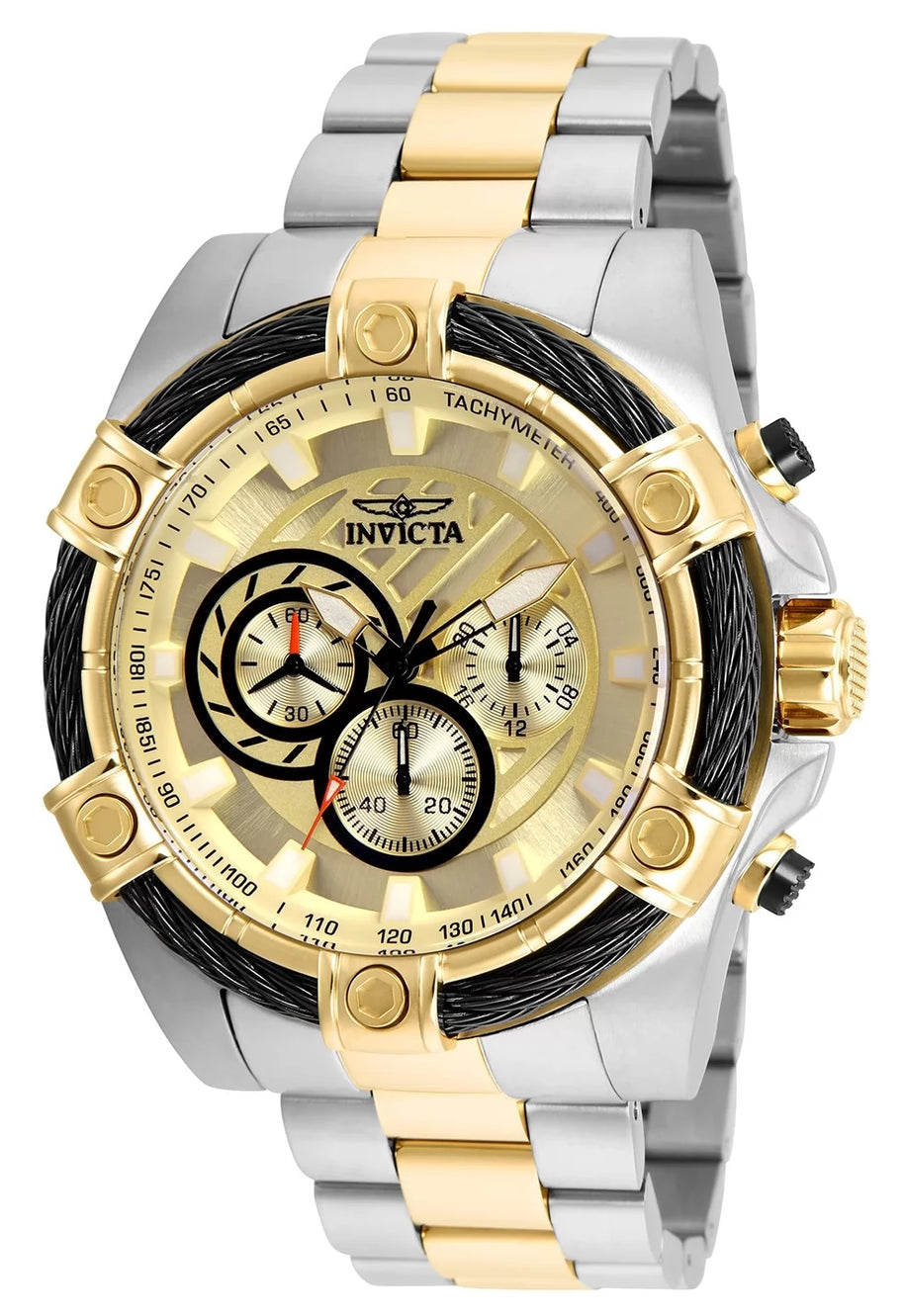 Invicta Men's 25518 Bolt Quartz Chronograph Gold Dial Watch