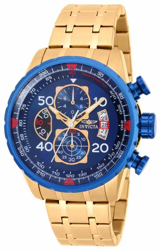Invicta Men's 19173 Aviator Quartz Chronograph Blue Dial Watch