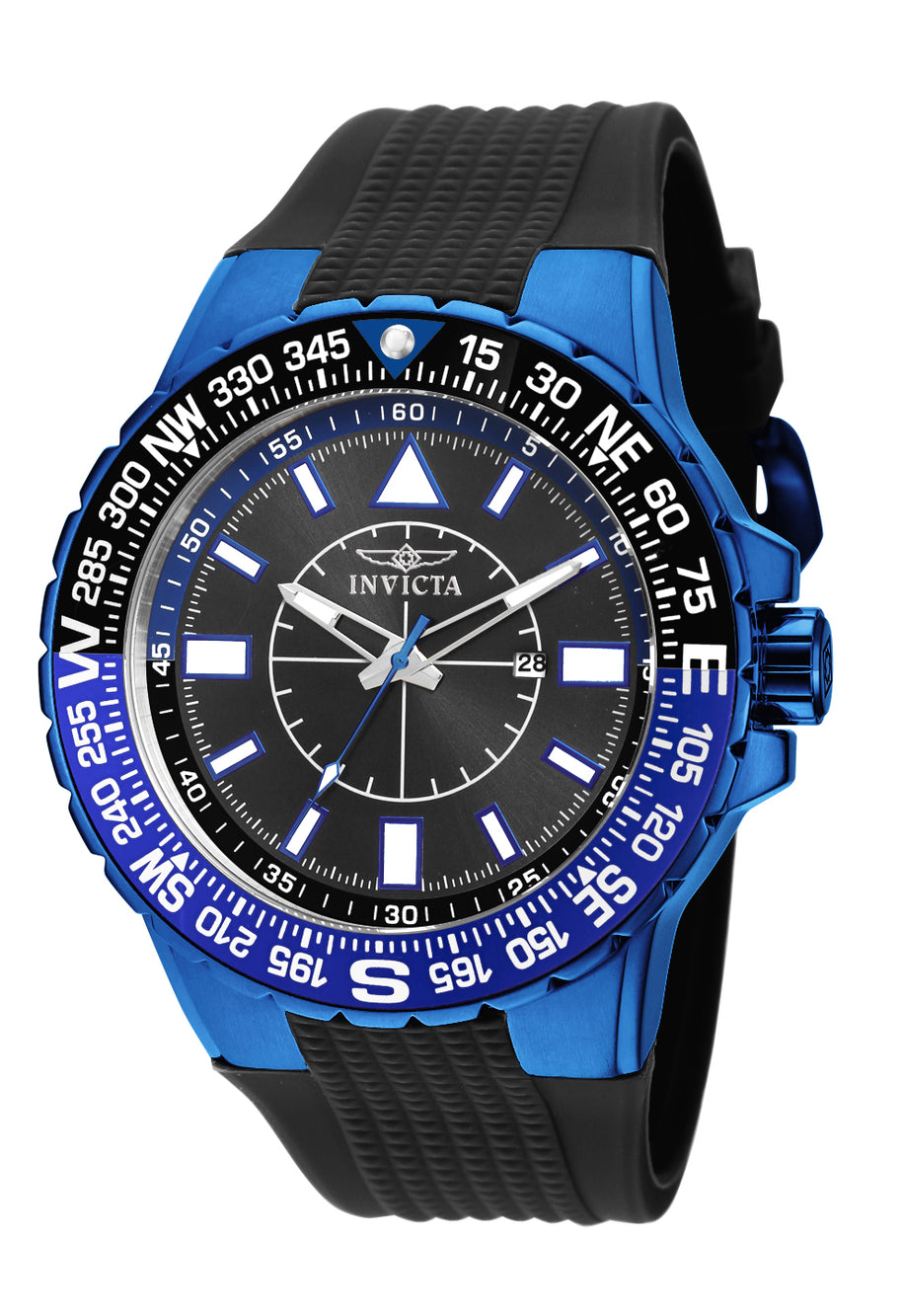 Invicta Men's 19269 Aviator Quartz 3 Hand Black Dial Watch