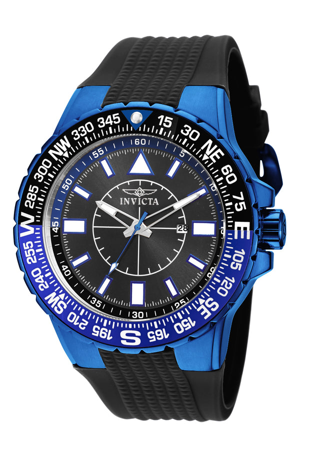 Invicta Men's 19269 Aviator Quartz 3 Hand Black Dial Watch