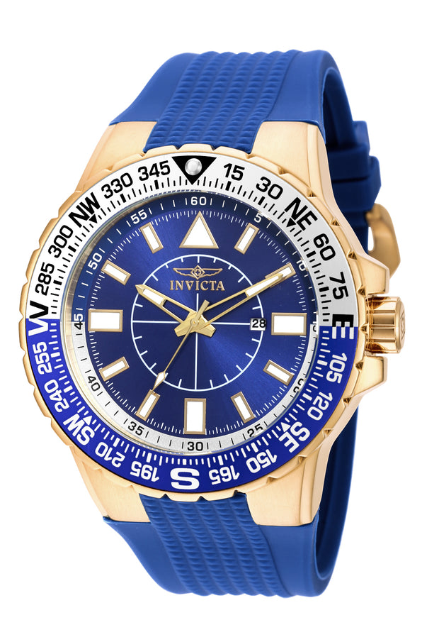 Invicta Men's 19270 Aviator Quartz 3 Hand Blue Dial Watch