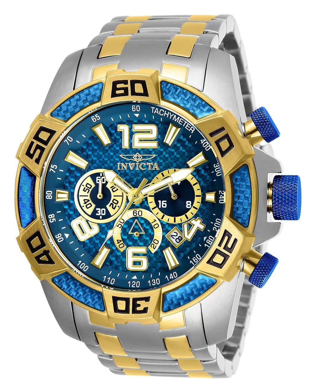 Invicta Men's 25855 Pro Diver Quartz Chronograph Blue Dial Watch