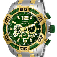 Invicta Men's 25857 Pro Diver Quartz Chronograph Green Dial Watch