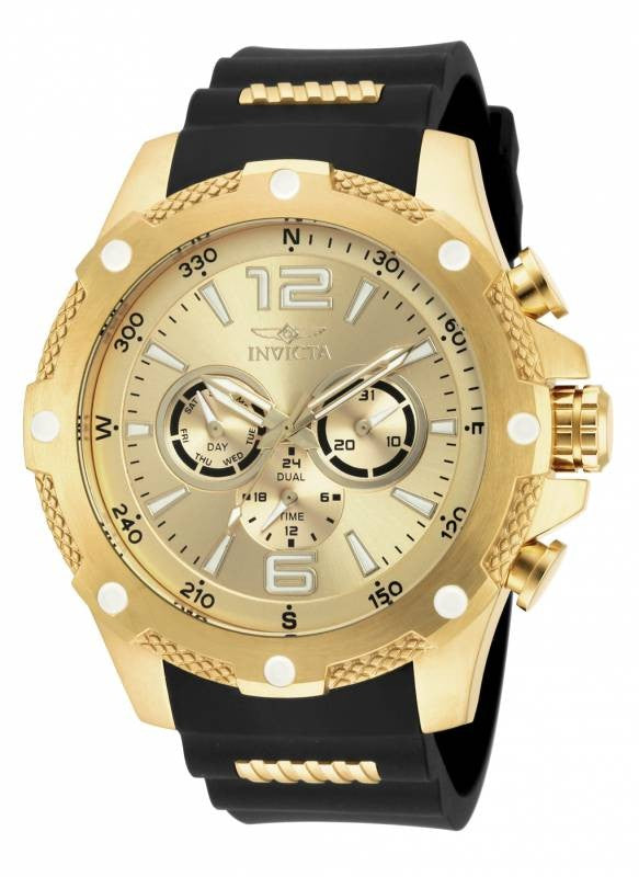 Invicta Men's 19660 I-Force Quartz Chronograph Gold Dial Watch