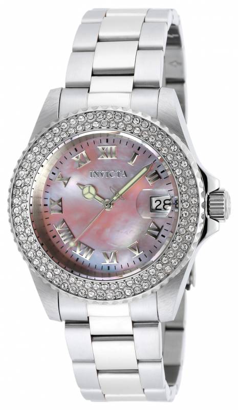 Invicta Women's 19874 Angel Quartz 3 Hand Light Pink Dial Watch