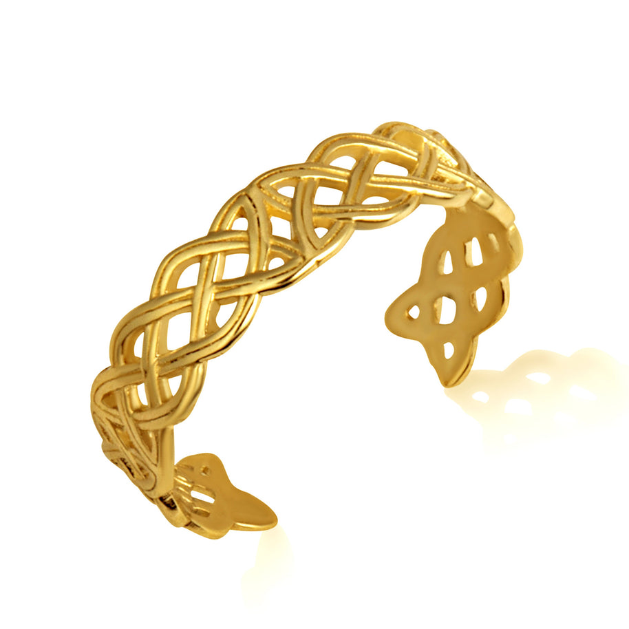 Gold Irish Celtic Trinity Knot Toe Ring