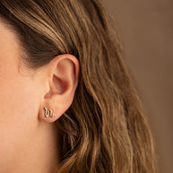 14K Gold Snake Earrings
