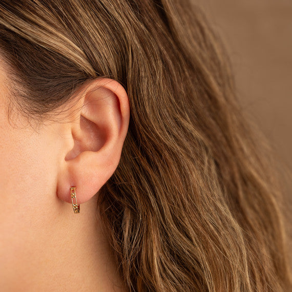 14K Gold Chain Earrings