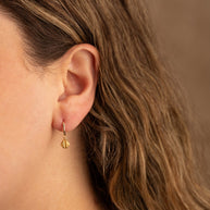 14K Gold Seashell Earrings