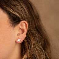 14K Gold Crown Earrings