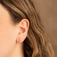 Trinity Knot Earrings in 14K Gold