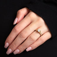 14K Gold Lab Grown Diamond Engagement Ring (Available in Yellow/Rose/White Gold)