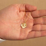 Yellow Gold Lion Head Pendant Necklace