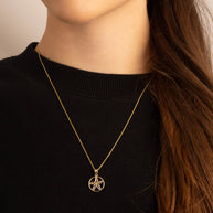 Two-Tone Gold Sea Starfish Pendant Necklace