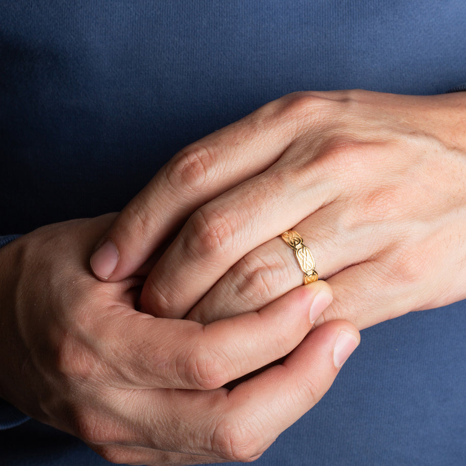 Gold Infinity Knot Band Ring (Available in Yellow/Rose/White Gold)