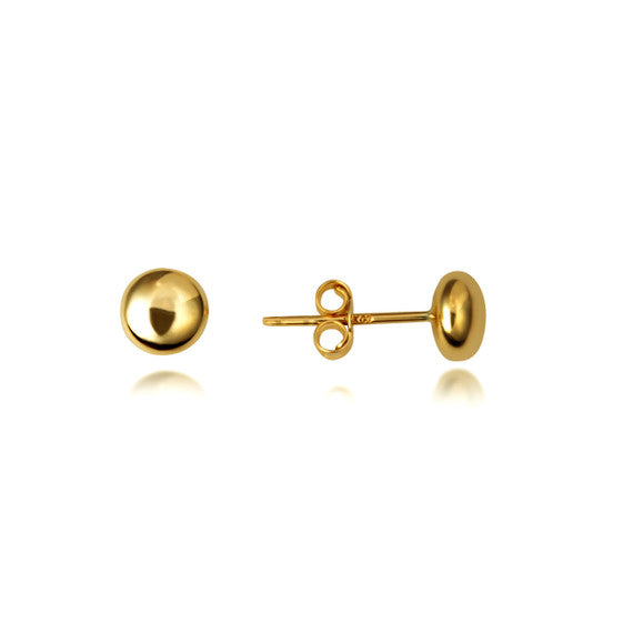 14K Yellow Gold Round Ball Stud Earrings 4.5mm