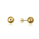 14K Yellow Gold Ball Stud Earrings 9.5mm