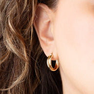 14K Yellow Gold Triple Hoop Earrings