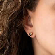 14K Yellow Gold Ball Stud Earrings (Available in Small/Medium/Large)