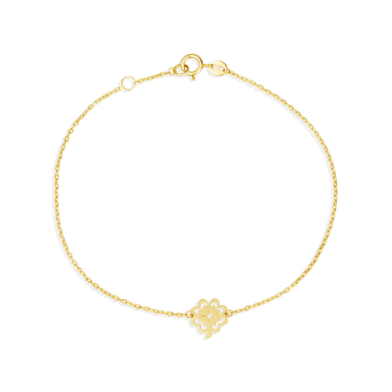 Four Leaf Clover Bracelet in 14K Gold