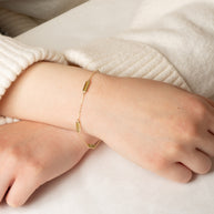 14K Yellow Gold Lab Created Baguette Cut Peridot Gemstone Link Bracelet 7