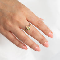 Gold Irish Celtic Claddagh Heart Birthstone Ring (Available in Yellow/White Gold)