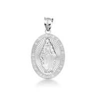 Silver Virgin Mary Necklace - Miraculous Medal