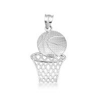 925 Sterling Silver Basketball Necklace