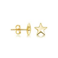 14K Gold Star Stud Earrings